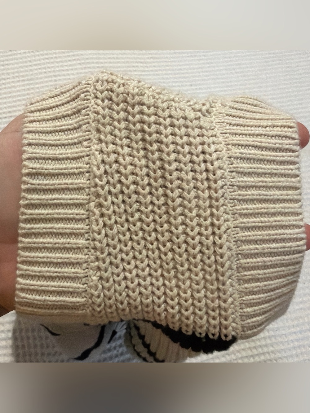 Sincerely Jules Cream & Black Striped V-Neck Sweater Vest - Picture 4 of 4